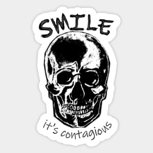 Smile, It's contagious skull Sticker